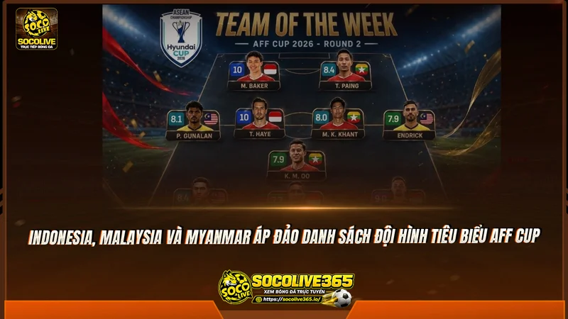 Indonesia, Malaysia và Myanmar áp đảo danh sách đội hình tiêu biểu AFF Cup Indonesia, Malaysia và Myanmar áp đảo danh sách đội hình tiêu biểu AFF Cup