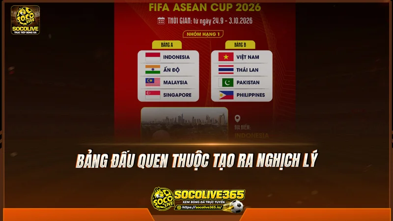 Bảng đấu quen thuộc tạo ra nghịch lý Bảng đấu quen thuộc tạo ra nghịch lý