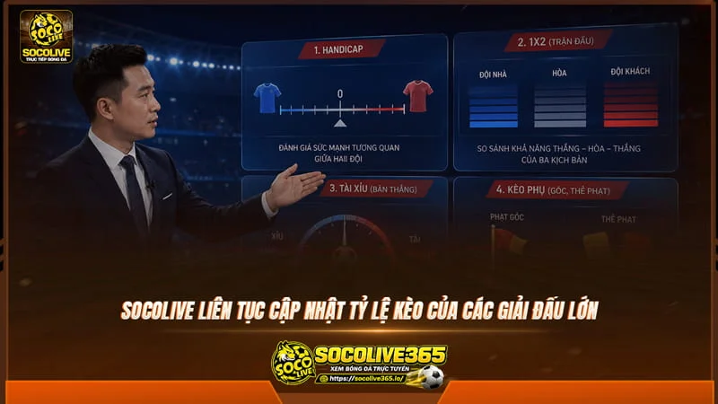 Socolive liên tục cập nhật tỷ lệ kèo của các giải đấu lớn Socolive liên tục cập nhật tỷ lệ kèo của các giải đấu lớn