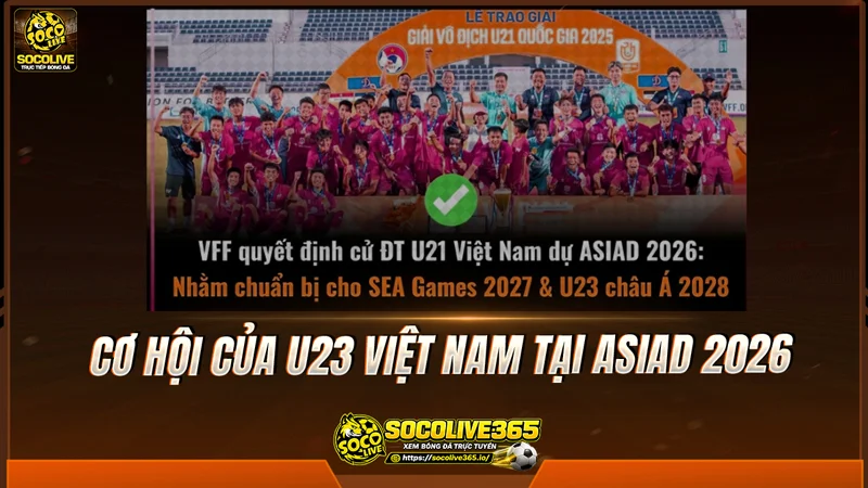 Cơ hội của U23 Việt Nam tại ASIAD 2026