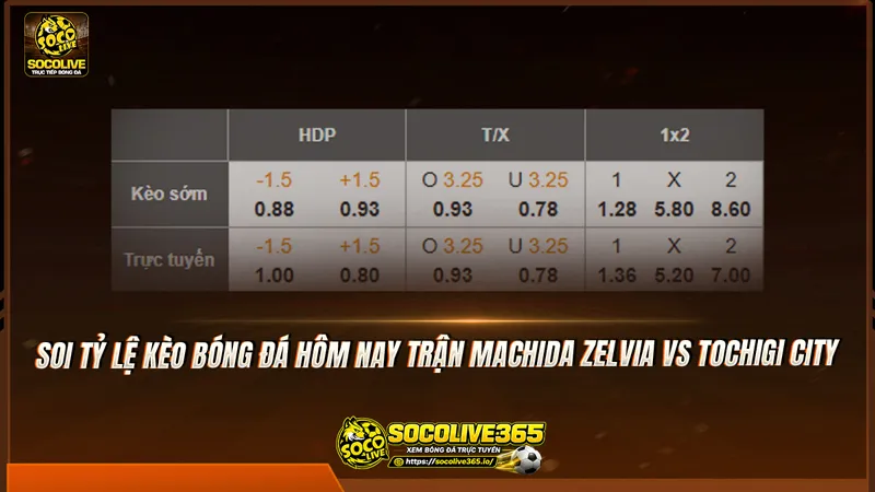 Soi tỷ lệ kèo bóng đá hôm nay trận Machida Zelvia vs Tochigi City Soi tỷ lệ kèo bóng đá hôm nay trận Machida Zelvia vs Tochigi City